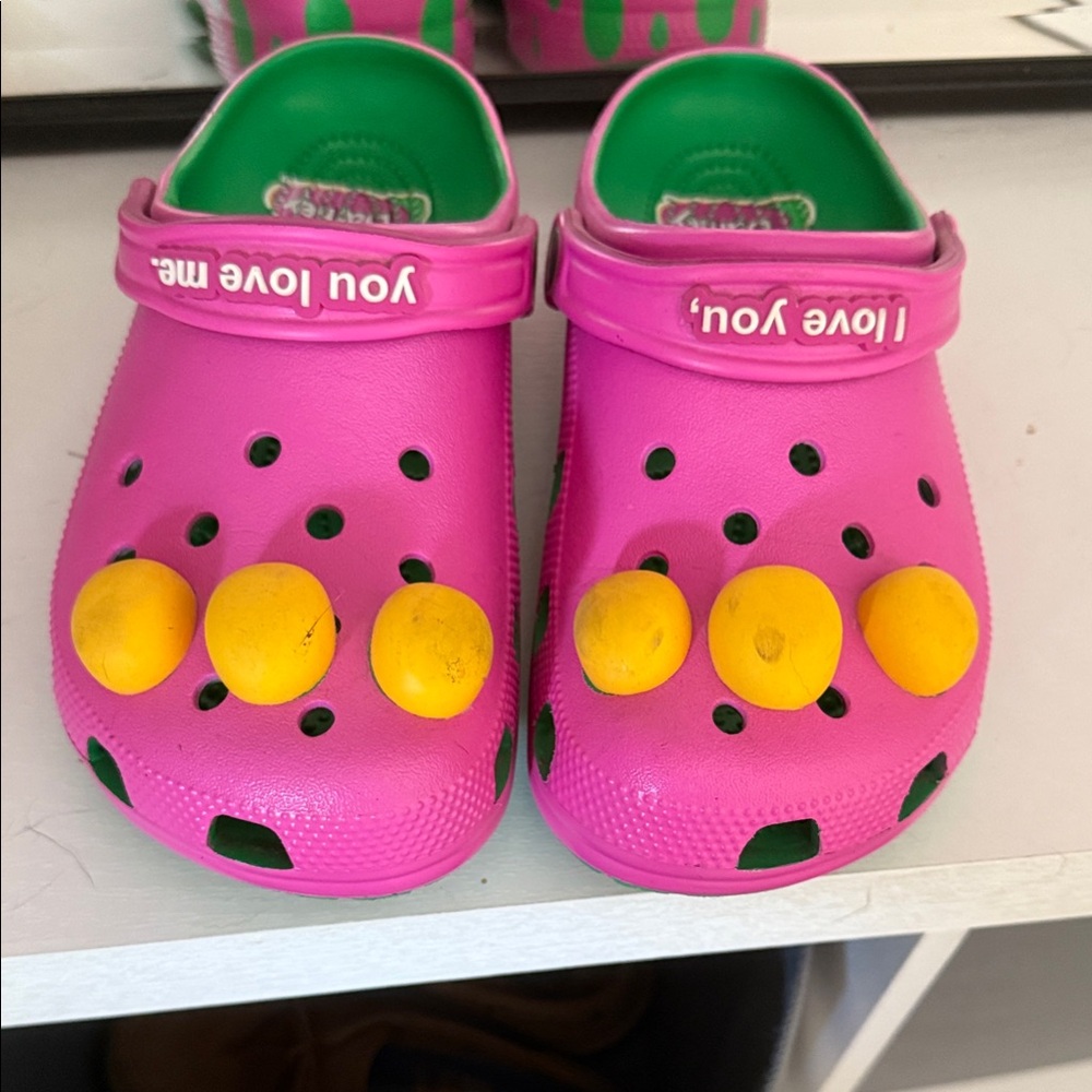 Women Barney crocs